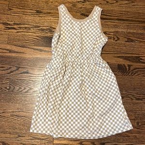 Back cutout Checkerboard Dress